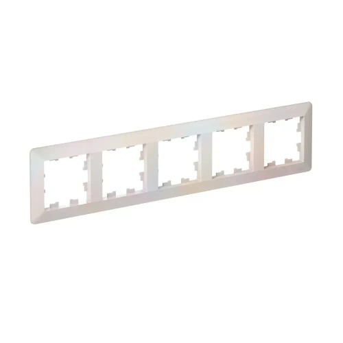 ATLASDESIGN AIR 5-постовая РАМКА, ЖЕМЧУГ/дымчатый белый