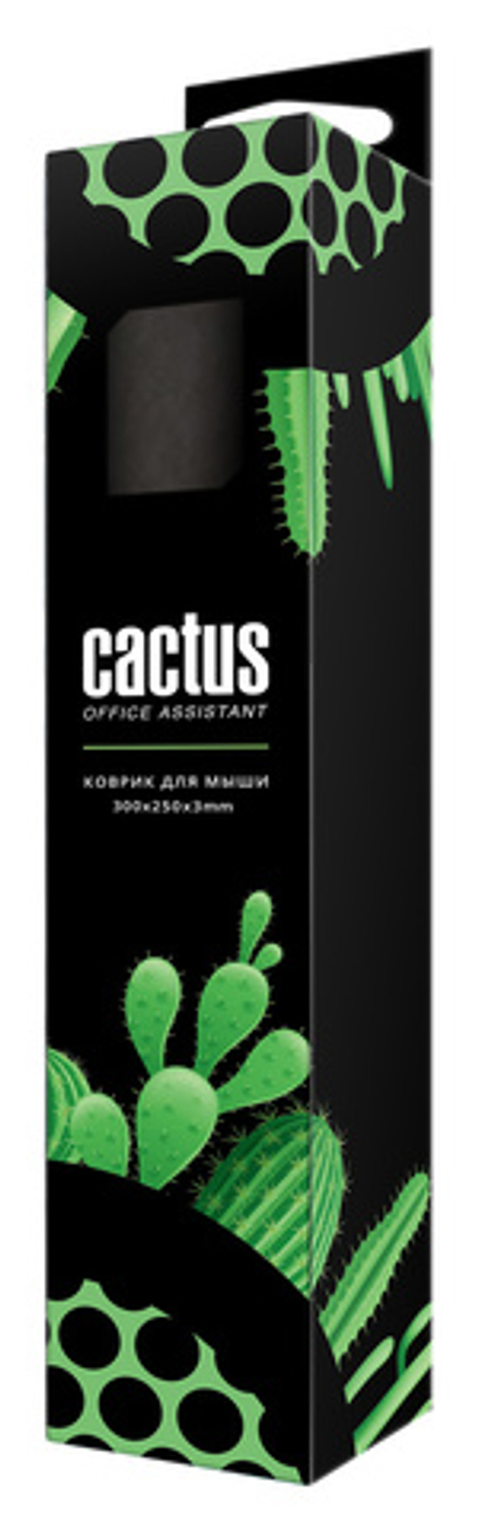 Коврик для мыши Cactus CS-MP-D02M Средний черный 300x250x3мм