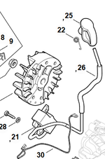 Модуль зажигания для мотокосы FS 120, FS 250, Farmertec PJ12063 (STIHL 4134 400 1312)