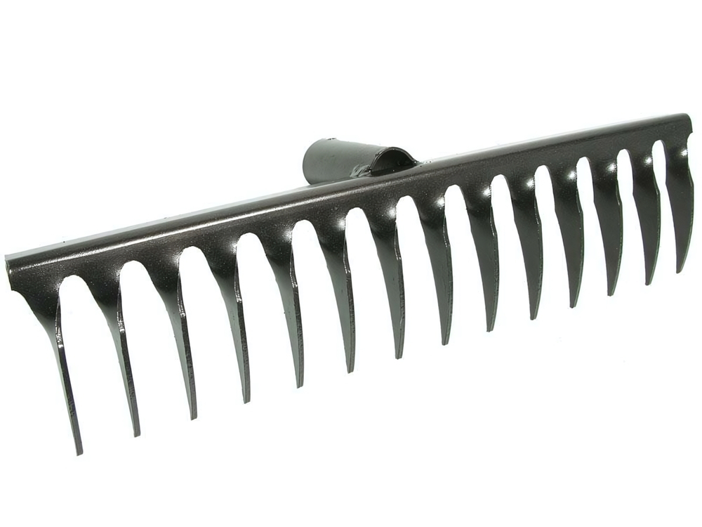 Грабли прямые 14-ти зубые без черенка эмаль ГП-14