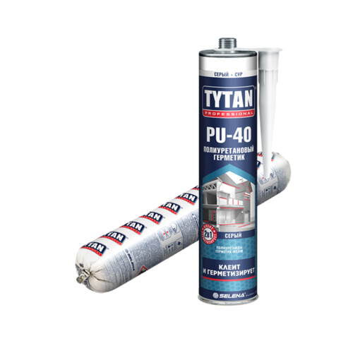 Герметик "TYTAN PROFESSIONAL" полиуретановый PU-40 серый 600мл RAL7045