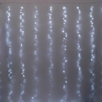 Гирлянда для дома ЗАНАВЕС 3м*3м 900 ламп LED «Мишура», IP-20, 8 режимов. Белый (возможность соединения)