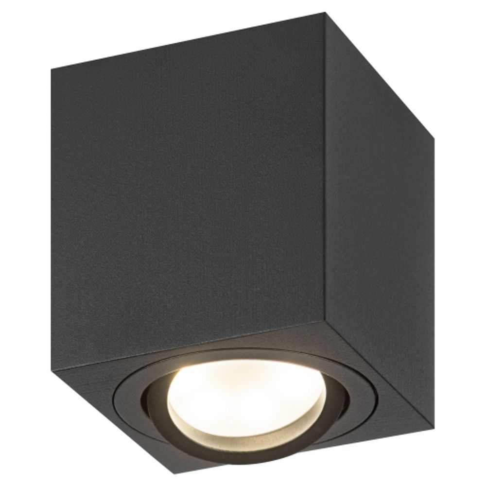 Светильник накладной ЭРА OL22 BK под лампу MR16 GU10 поворотный черный | Накладные светильники