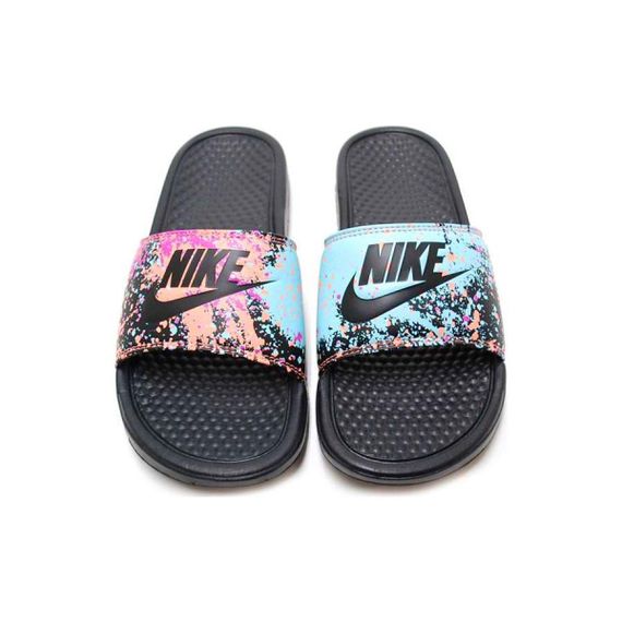 Nike Benassi JDI Print 'Black Blue Splash'