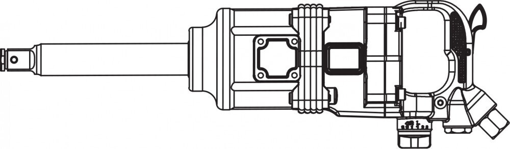 AIWS125 Гайковерт пневматический  1"DR 4200 об/мин,  2180 Nm и головки торцевые ударные 1"DR 32, 33 мм