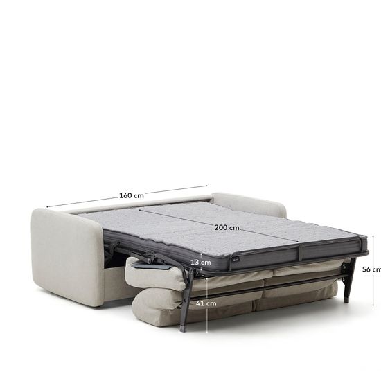 Nuala 3-местный диван-кровать жемчужного цвета, 184 см