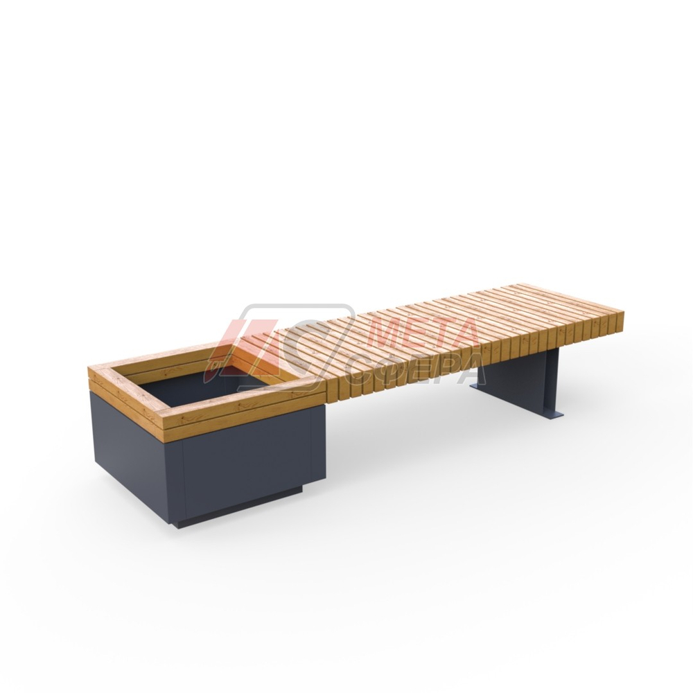 Лавка Rail Road 03 с вазоном