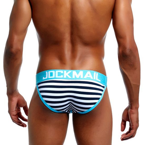 Мужские трусы танга голубые JOCKMAIL JM3027-17