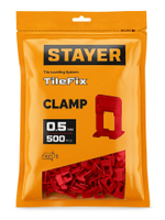 STAYER СВП TileFix, 0,5 мм, 500 шт, система выравнивания плитки ″ворота″ (33844-500)