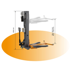 WDK-ML4030 Подъемник гидравлический 3 тонны, одностоечный, мобильный, 220В