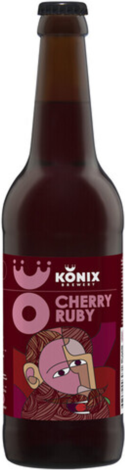 Пиво Коникс Рубиновая Вишня / Konix Cherry Ruby 0.5л - 6шт