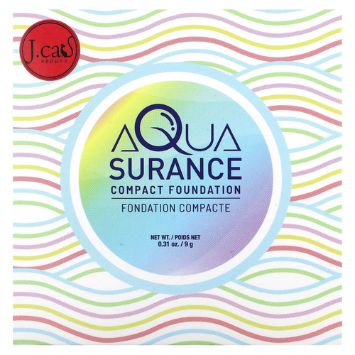 J.Cat Beauty, Компактная тональная основа Aquasurance, оттенок ACF101 слоновая кость, 9 г