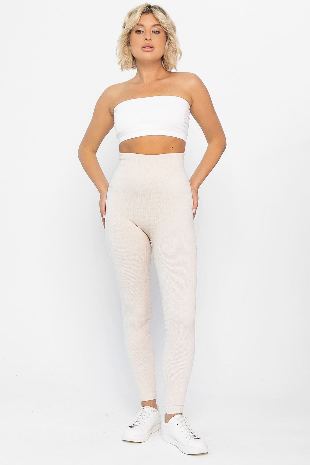 Лосины в рубчик утепленные (экрю) Б14805-7М LT Collection