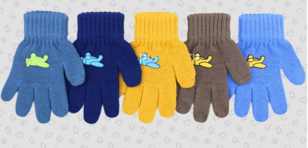 Перчатки для мальчиков TG-544м р.13(34) ассорт. (Теплыши), 1 шт.