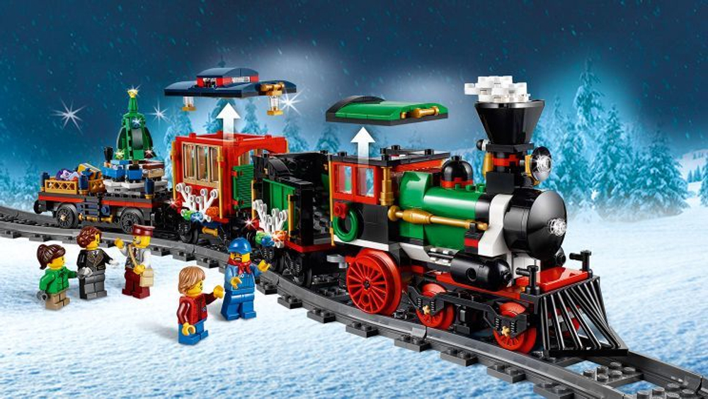 LEGO Creator Expert: Новогодний экспресс 10254 — Winter Holiday Train — Лего Креатор Творец Создатель Эксперт