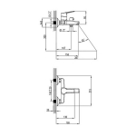 Смеситель для ванны 35к Milardo STRSB02M02 "Stripe" ХРОМ