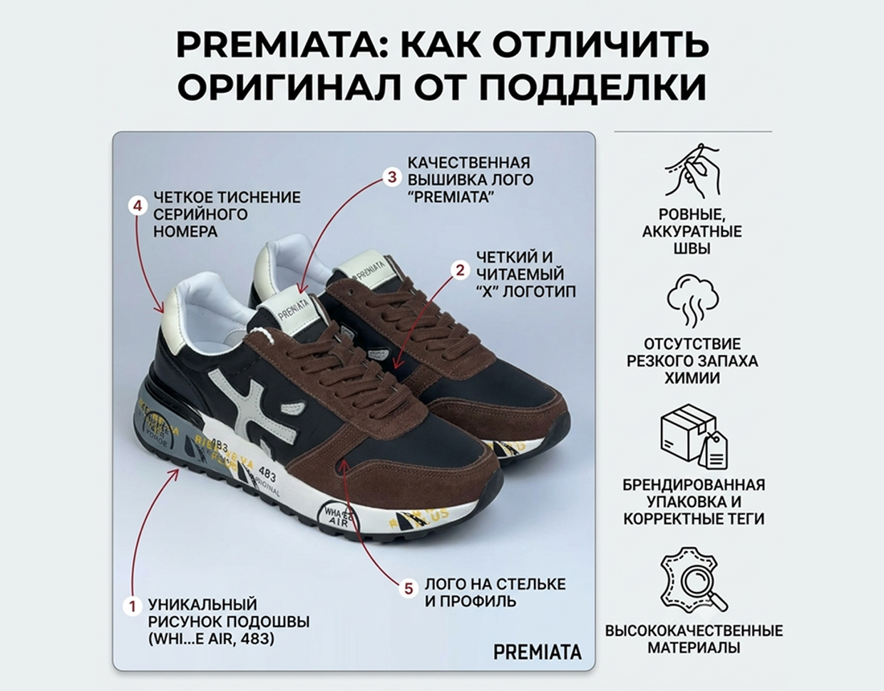 Premiata: как отличить оригинал от подделки. Полная инструкция