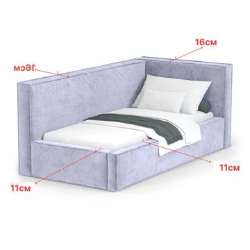 Кровать Bever ПРАВАЯ 140 с подъемным механизмом - Nebby 217