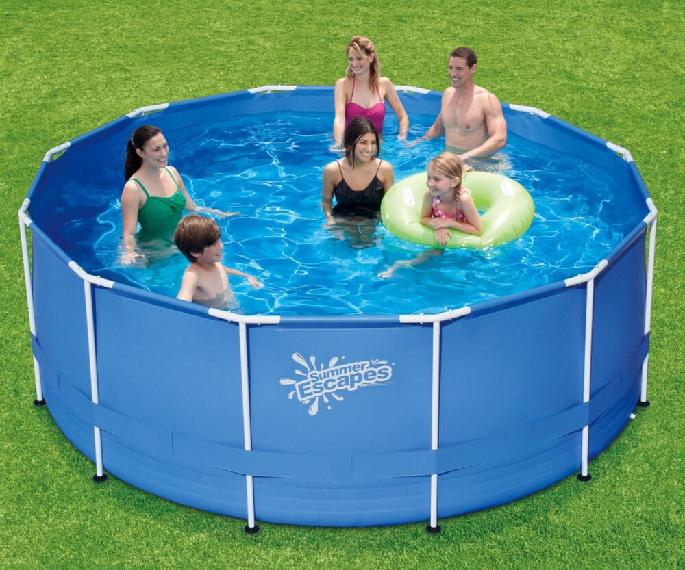 Каркасный бассейн Polygroup Summer Escapes 366х122 см, лестница, настил, тент (P20-1248-Z)