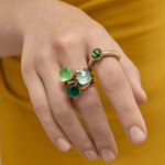 Кольцо Qudo FIRENZE 18 (G) Emerald 107001/40-4507 18 размер 18