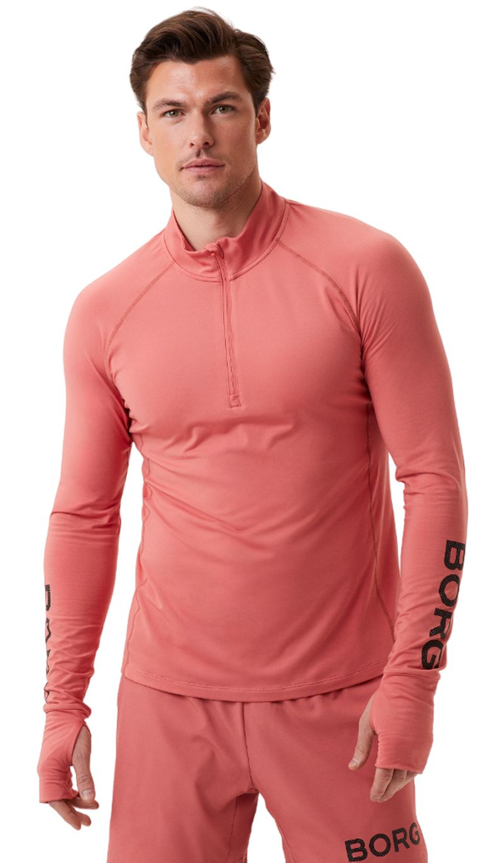 Куртка теннисная Bj_rn Borg Borg Midlayer Half Zip - faded rose