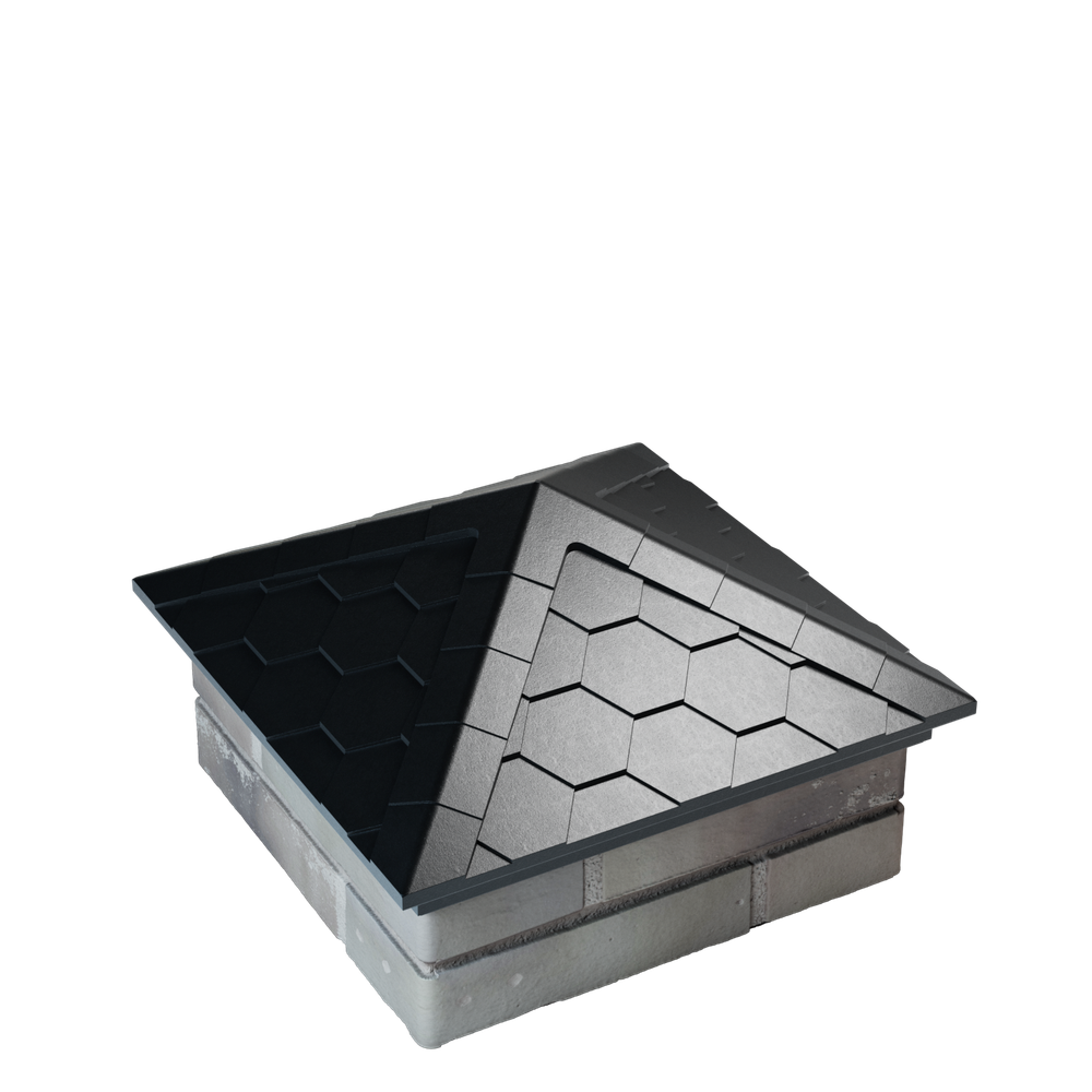 Колпак полимеркомпозитный Everest 390*390 (1,5 кирпича) черный