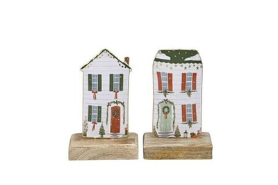 Декор "Рождественский домик" в ассортименте 7,5x5x12см
