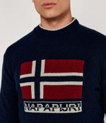 Шерстяной свитер D-Silvretta Napapijri - темно-синий(NP0A4IK4)