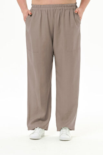 Брюки прямые из вискозы, капучино