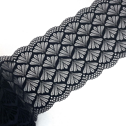 Кружево эластичное черное 17 см