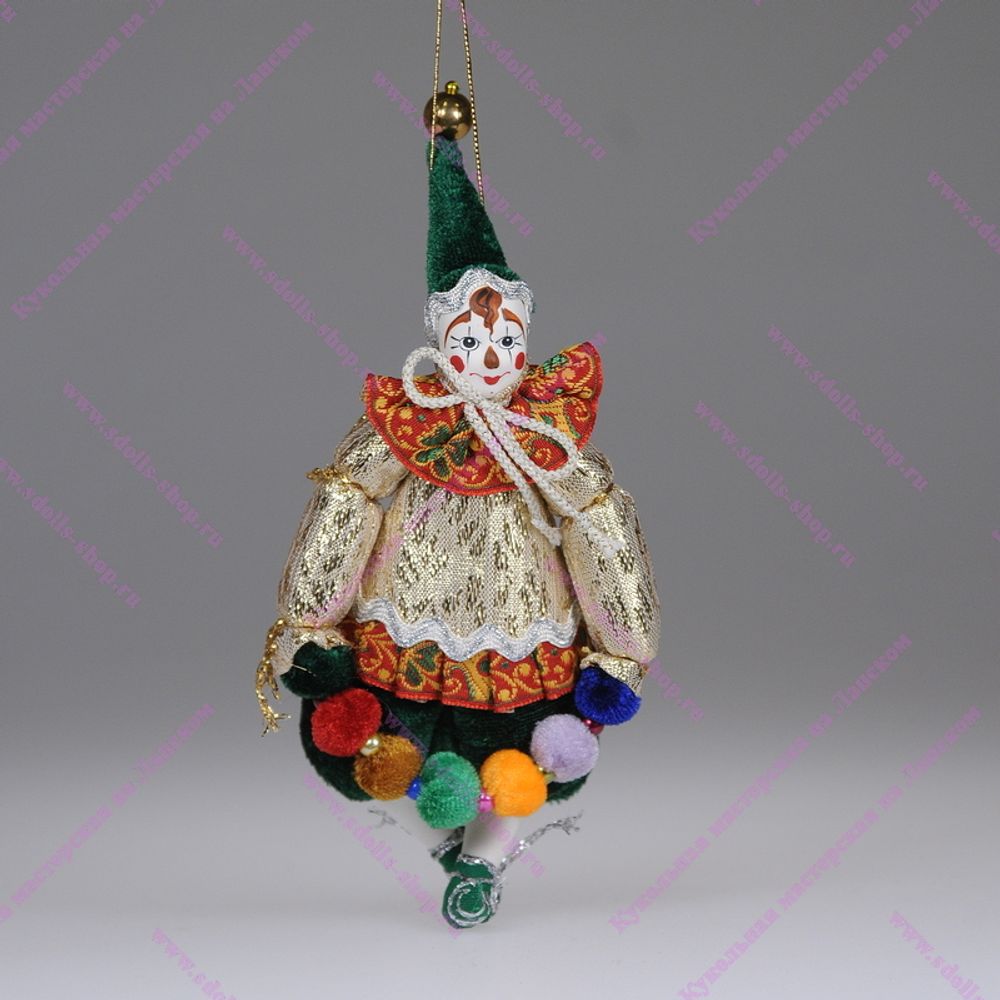 Ёлочная игрушка Клоун с гирляндой