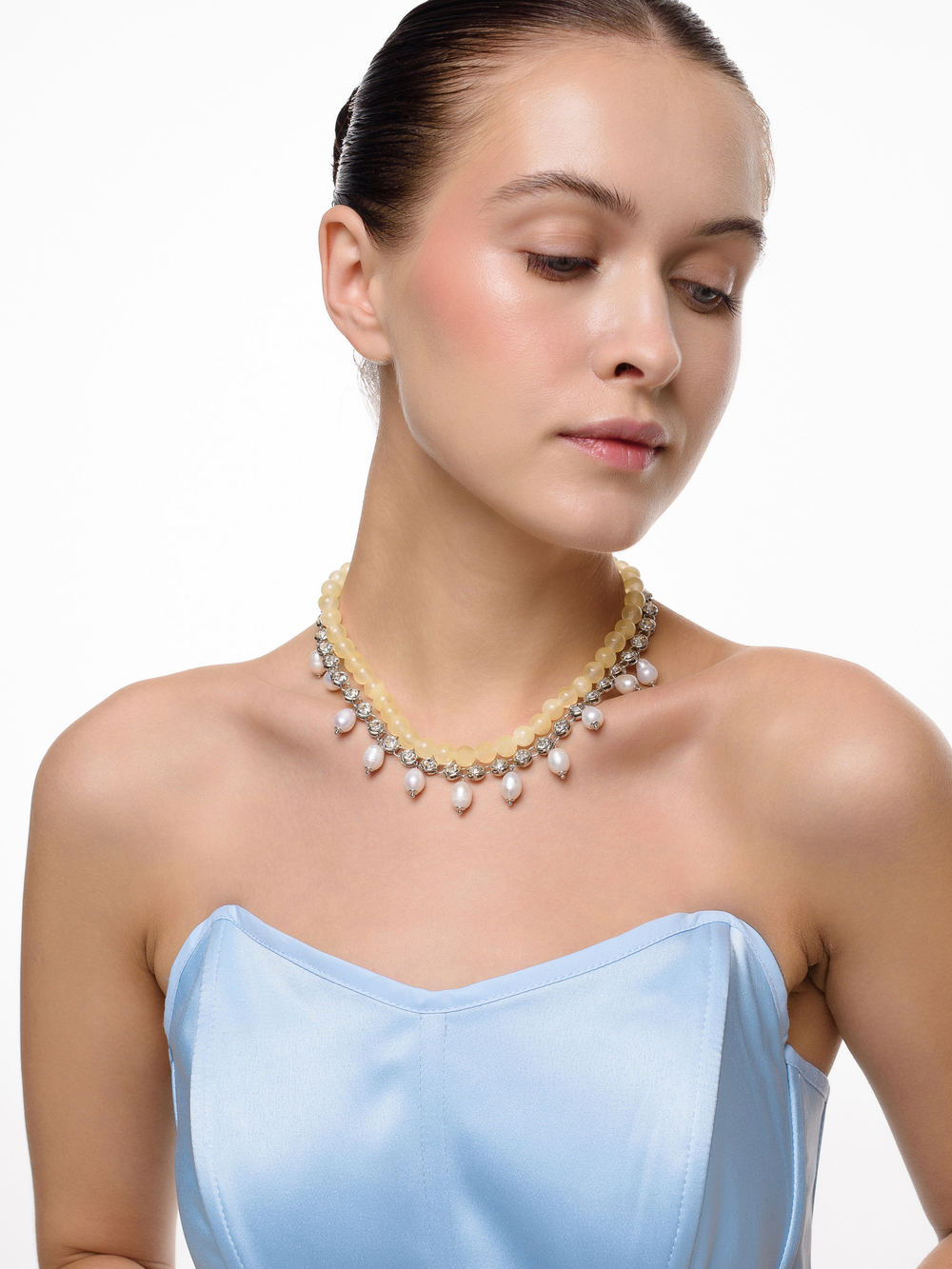 Колье "Rich Yellow" Silver