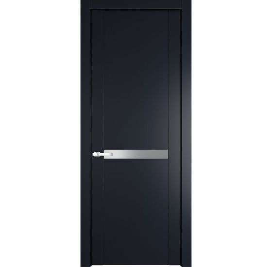 Межкомнатная дверь эмаль Profil Doors 1.4P нэви блу стекло серебро матлак
