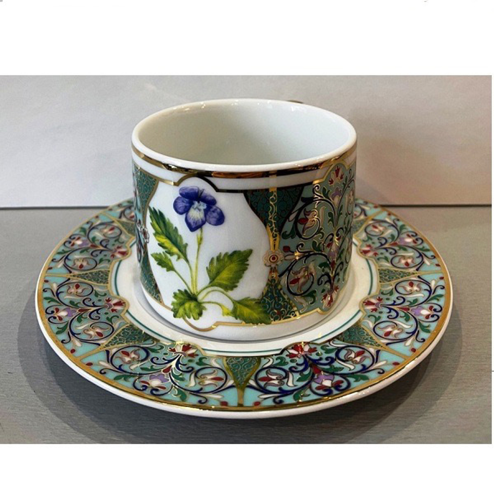 Чашка с блюдцем 300 мл Соло Фиалка надрезанная