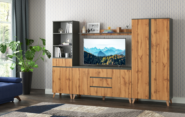 Набор мебели для гостиной Авалон диамант серый/дуб вотан