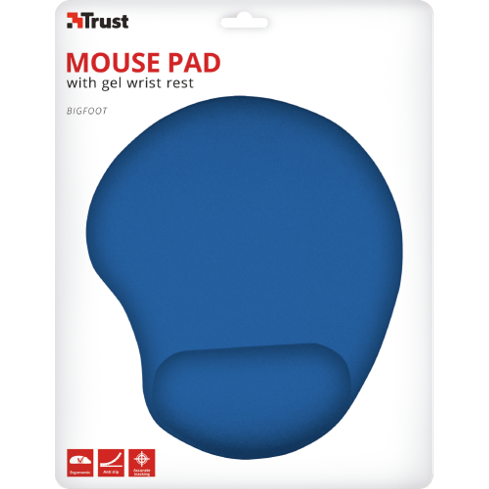 Коврик для мыши Trust 20426 с подушкой для запястья синий BigFoot | Мыши