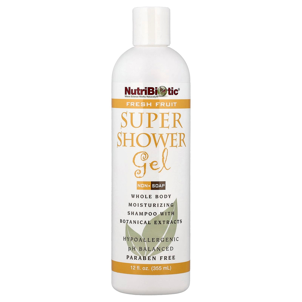 NutriBiotic, Супер гель для душа, без мыла, свежие фрукты, 355 мл (12 жидк. унц.)