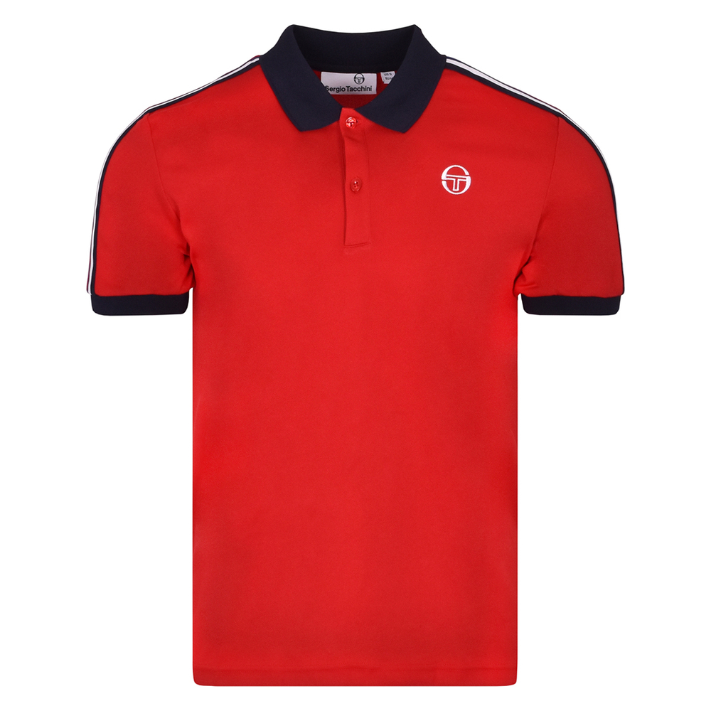 Мужское поло теннисное Sergio Tacchini Nabo Polo - red/navy