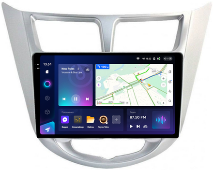 Магнитола для Hyundai Solaris 2010-2016 - Teyes CC3-2K QLed Android 10, ТОП процессор, SIM-слот, CarPlay