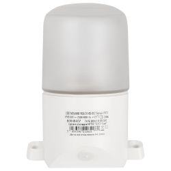 Светильник ЭРА НББ 01-60-002 для бани и сауны полиамид/стекло наклонный IP65 E27 max 60Вт белый НПБ400 термостойкий