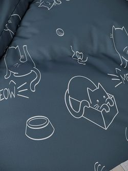 Простынь на резинке бязь Сказка "Котики" 120x200 см