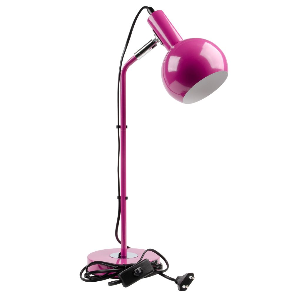 UML-B702 E14 PINK Светильник настольный. 60W. Цоколь Е14. Механический выключатель. Розовый. ТМ Uniel