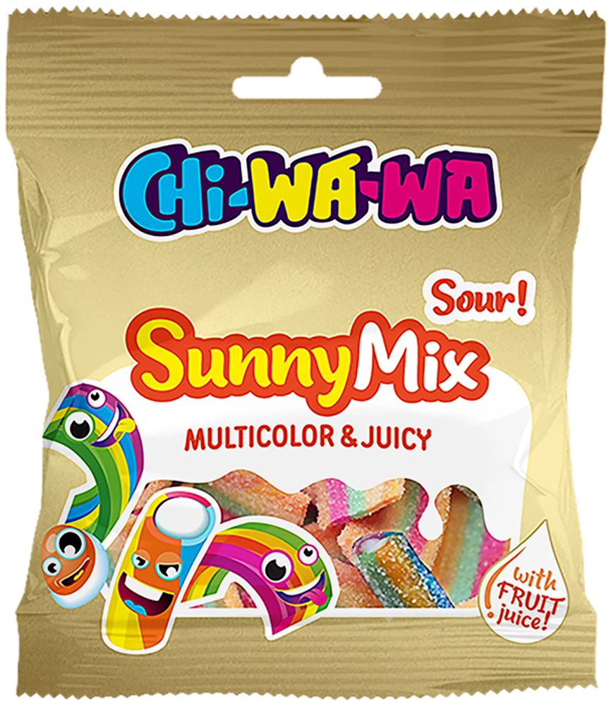 Жевательный мармелад Chi-Wa-Wa Sunny Mix кислый 90г