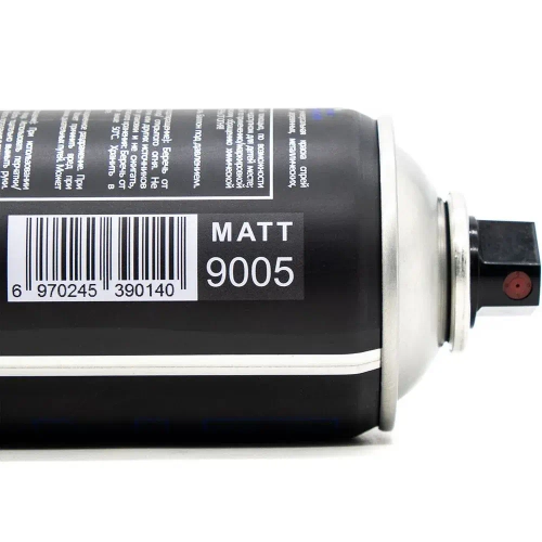 Черная матовая RAL 9005 акриловая 520мл краска аэрозольный баллончик Gamma Paint