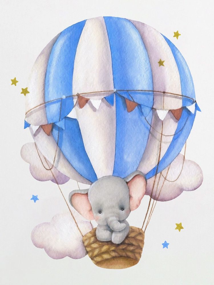 Боди &quot;Слоненок на воздушном шарике&quot; для мальчика