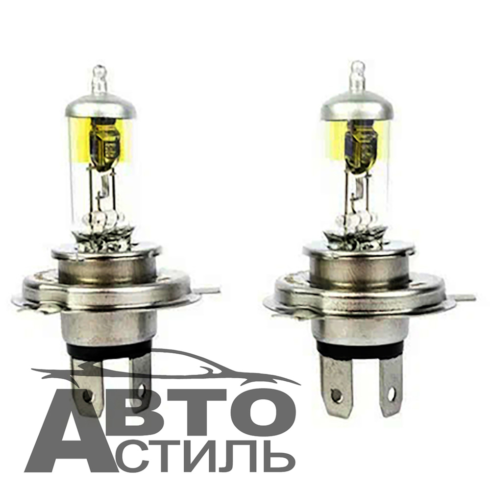 Автолампа H4 12V 60/55W P43t Маяк  +60% Gold 82420G+60 (к-т)