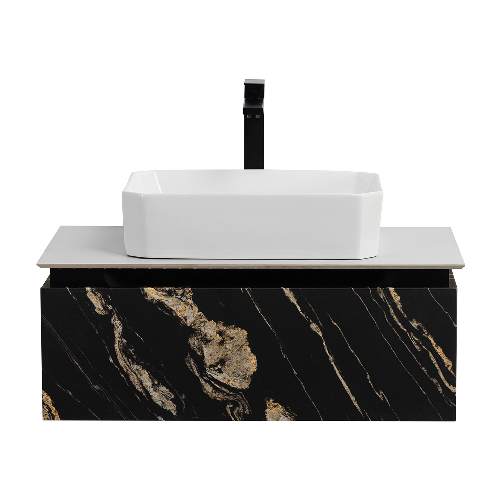 Мебель для ванной со столешницей и накладной раковиной Cezares SLIDER 80 Черный фьюжн SLIDER-800-1C-SO-NF-P