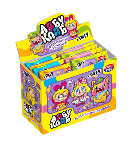 Жевательная резинка с татуировкой "ЛАБУ КЛАБ" 10г*30шт*12 блоков