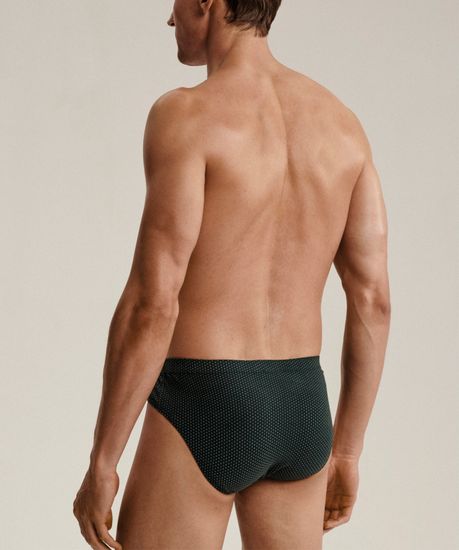 Мужские трусы (3шт) слипы классика Atlantic 3MP-202, хлопок, изумрудный + темно-серый меланж + баклажан