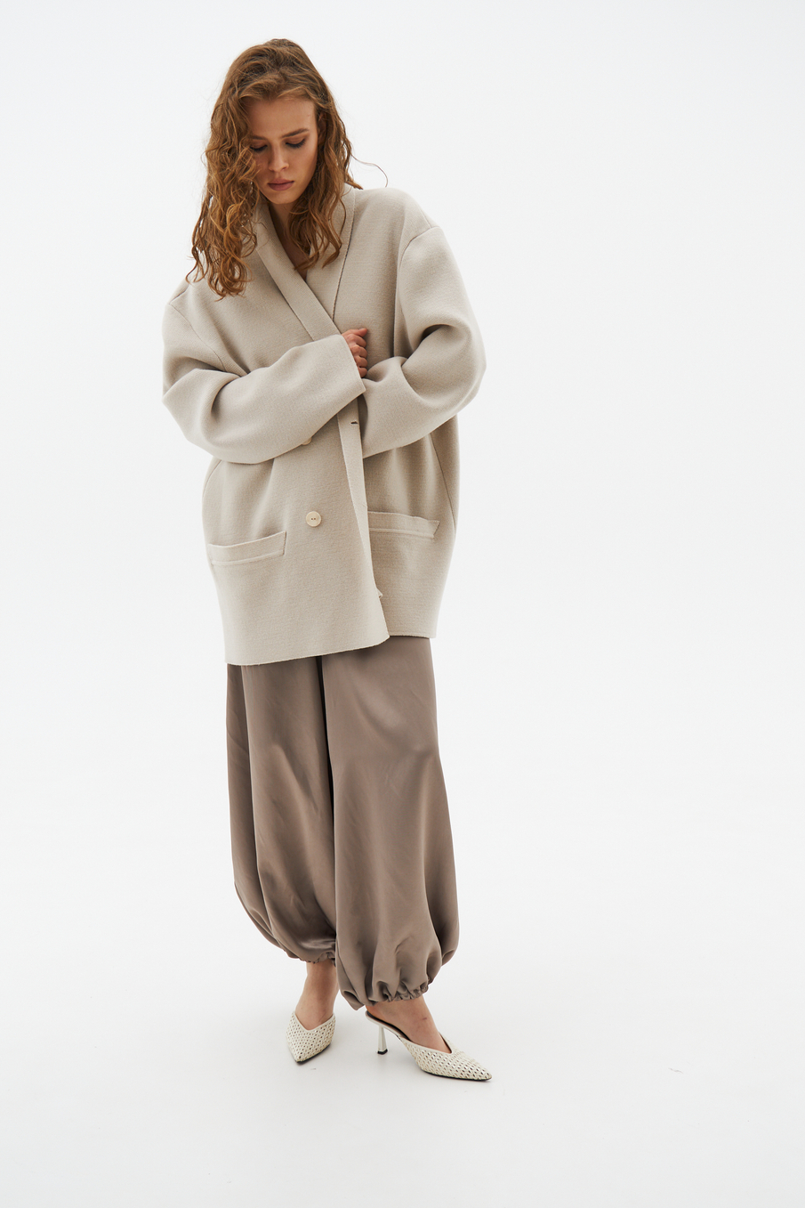 Пиджак вязаный